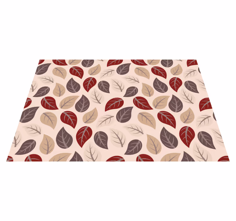 Autumn leaf pattern floral rug - TenStickers