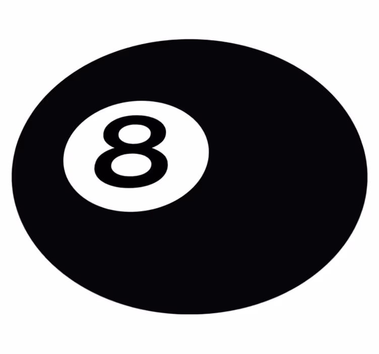 Snooker 8 Ball Circular Floor Mat - TenStickers