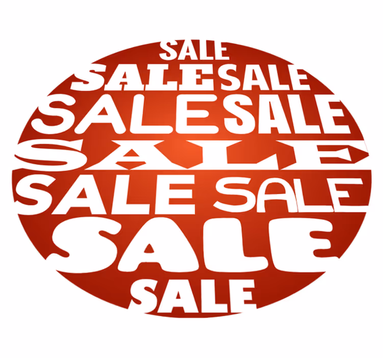 Circular Red Vinyl Rug For Sales Season - TenStickers