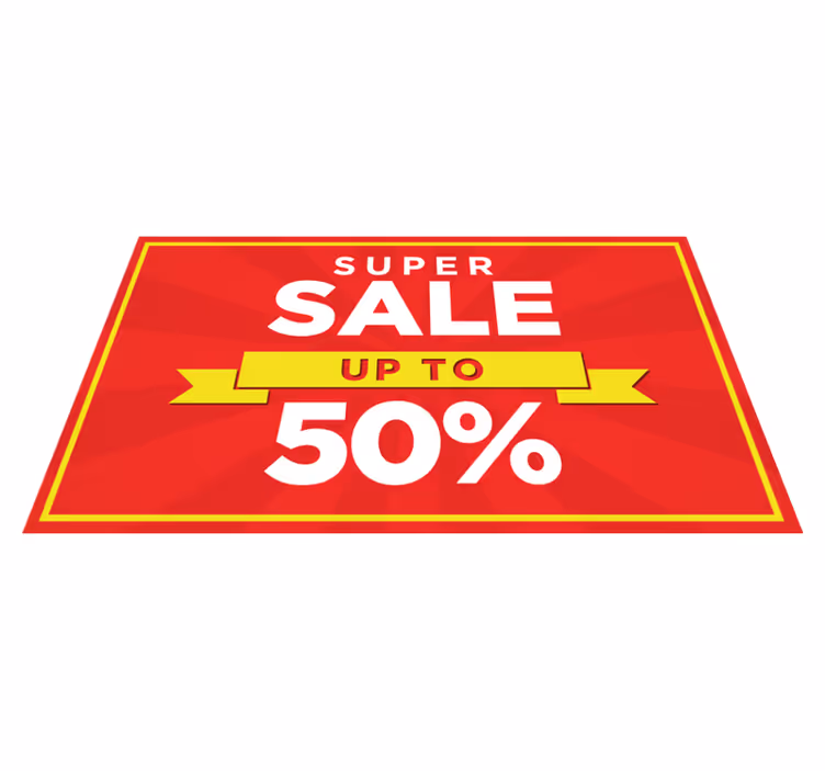 Custom Discount Sales Red Vinyl Rug - TenStickers