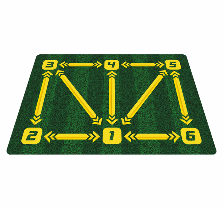 Football training rectangular floor rug - TenStickers