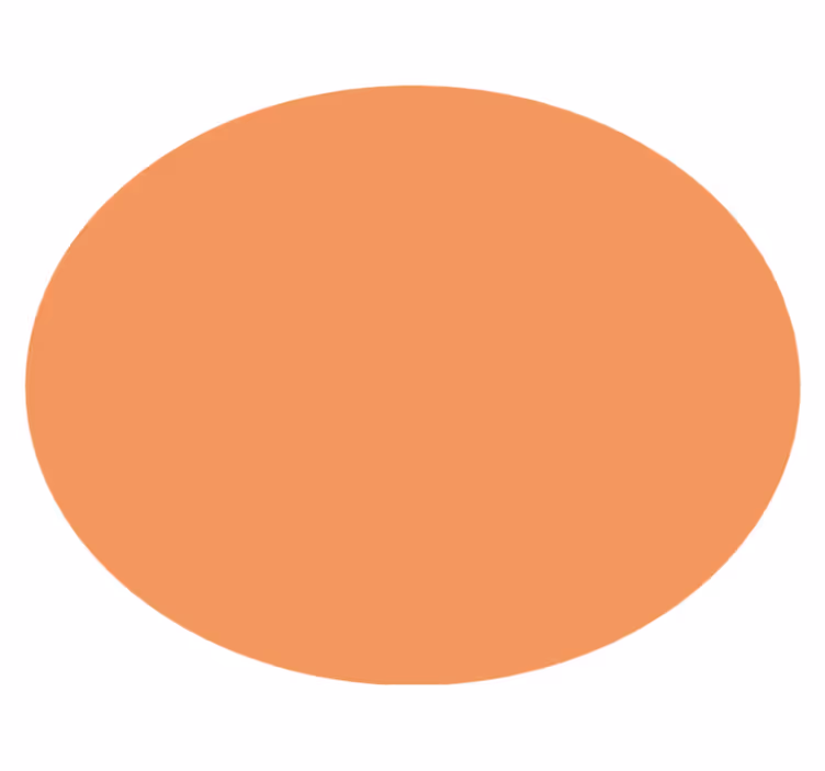 Apricot Crush circular vinyl rug - TenStickers