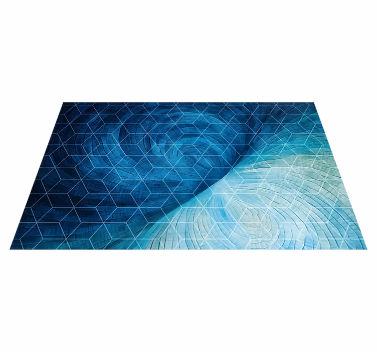 abstract blue background bathroom vinyl mat - TenStickers