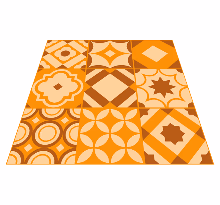 Rustic tiles kitchen vinyl rug - TenStickers