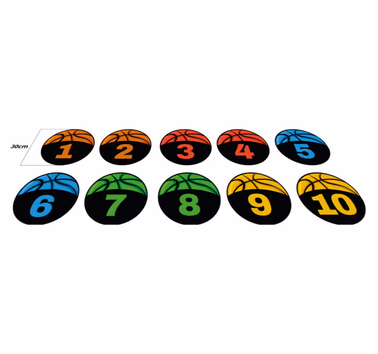 basketball training pack teenage bedroom vinyl rug - TenStickers