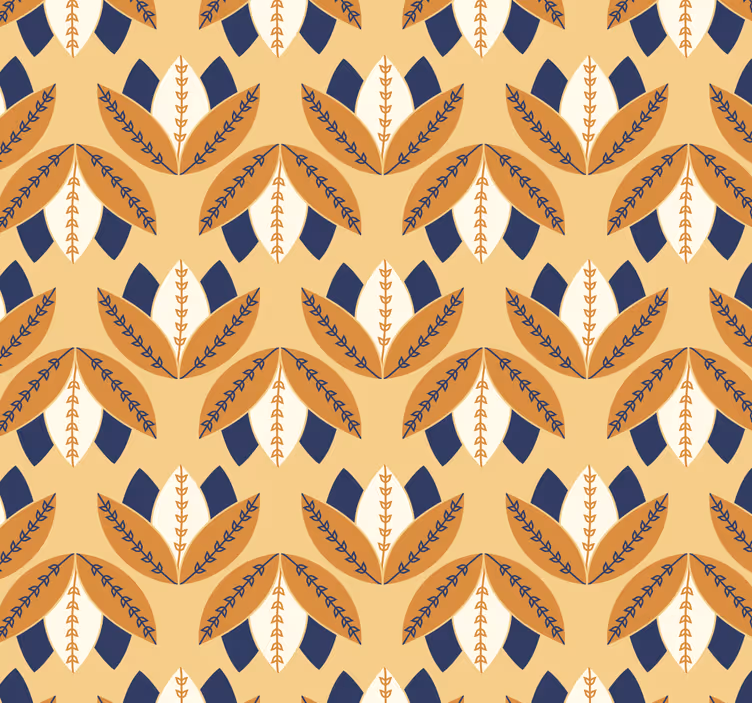 abstract floral motif floral ornament wallpaper - TenStickers