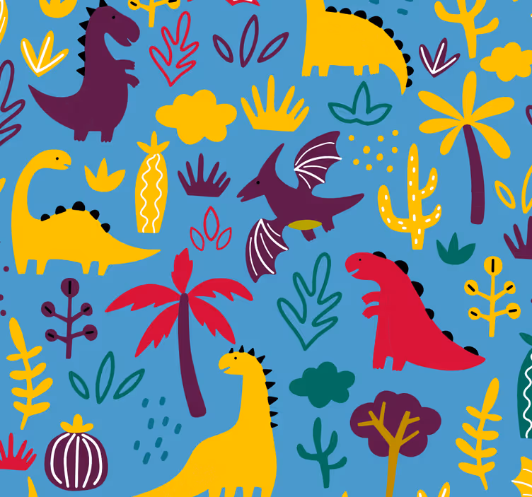Dinosaur Fauna animal wallpaper - TenStickers