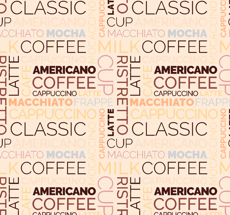 Typography Delight letters wallpaper - TenStickers