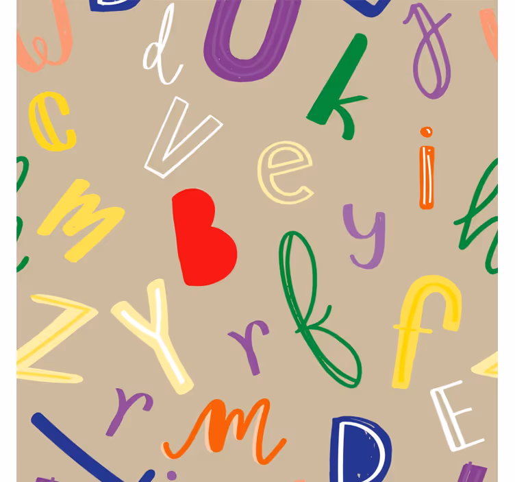 Colorful alphabet letters wallpaper - TenStickers