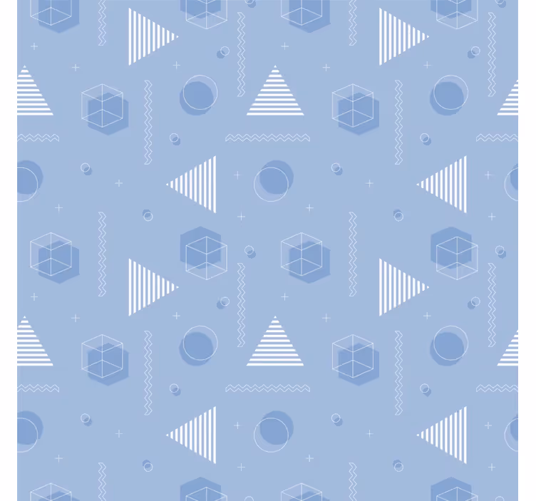 geometric blue  teenagers wallpaper - TenStickers