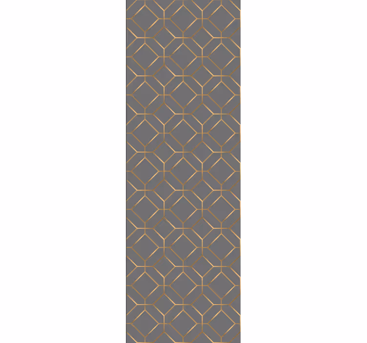 Hexagonal gold pattern shapes wallpaper - TenStickers