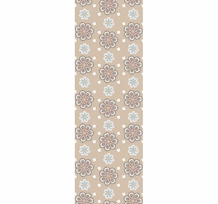 Beige elegant motif flower wallpaper - TenStickers