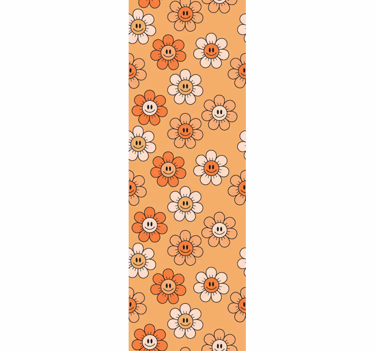 Smiling Floral Pattern flower wallpaper - TenStickers