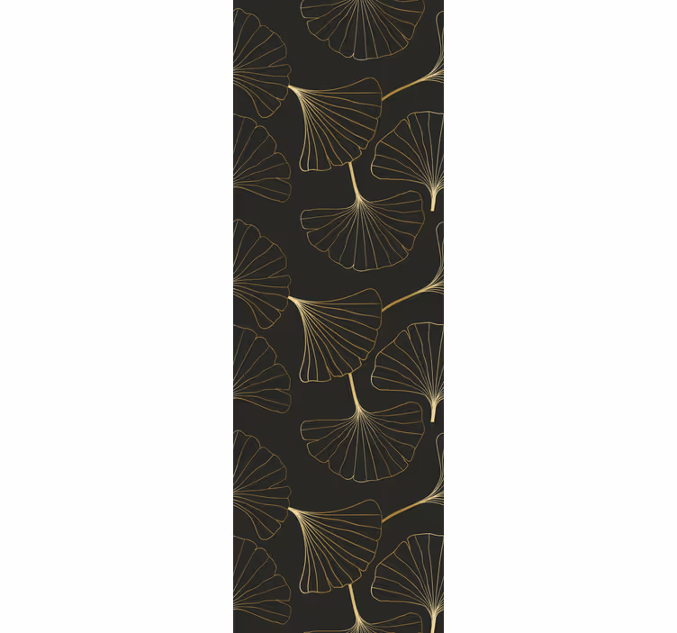 Elegant Ginko pattern leaf wallpaper - TenStickers
