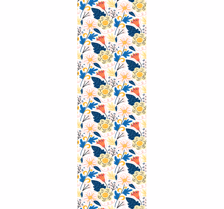 Flowering colorful design flower wallpaper - TenStickers