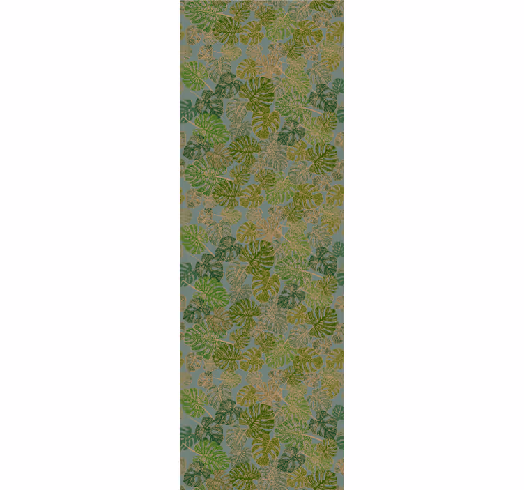 Monstera green motif leaf wallpaper - TenStickers