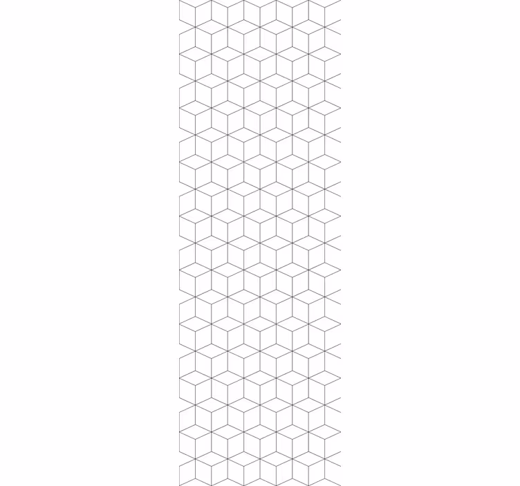 White hexagonal motif geometric wallpaper - TenStickers