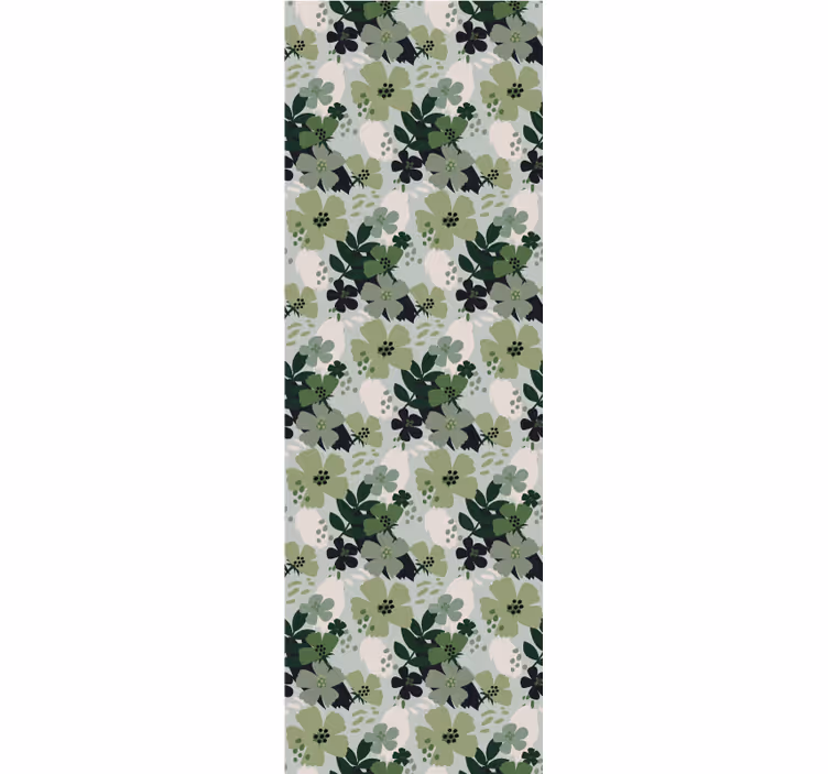 Lush green motif flower wallpaper - TenStickers