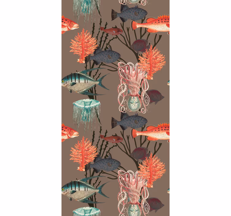 Underwater Marine Life fish wallpaper - TenStickers