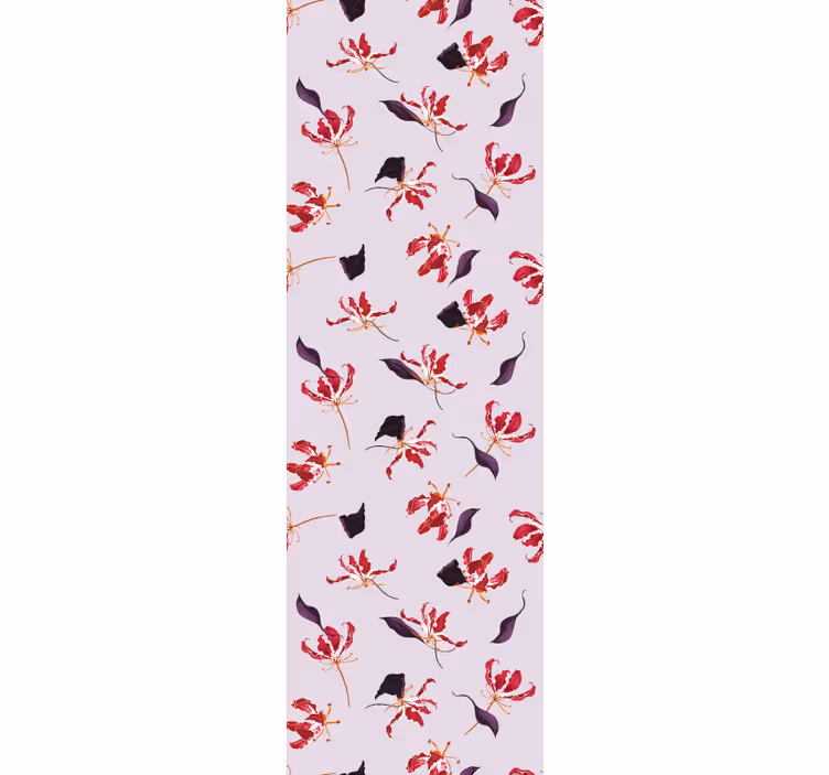 Romance pink pattern flower wallpaper - TenStickers