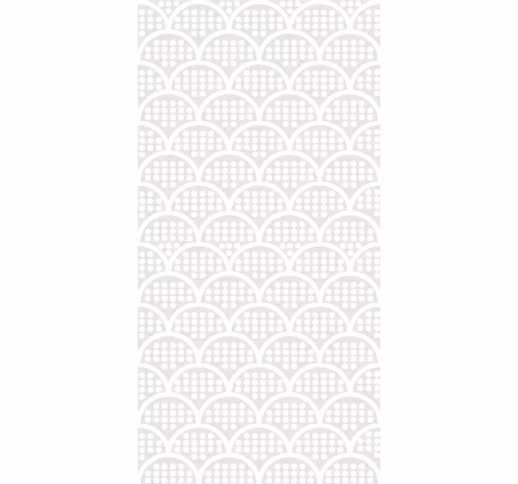 Curved grey elegant pattern master bedroom wallpaper - TenStickers