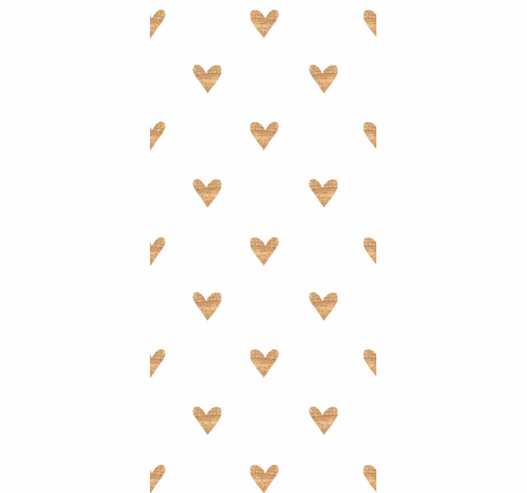 Golden heart with white background kids wallpaper - TenStickers
