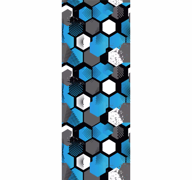 Dynamic hexagonal motif geometric wallpaper - TenStickers