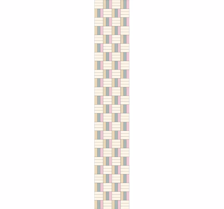 Geometric patterned sripes bathroom wallpaper - TenStickers