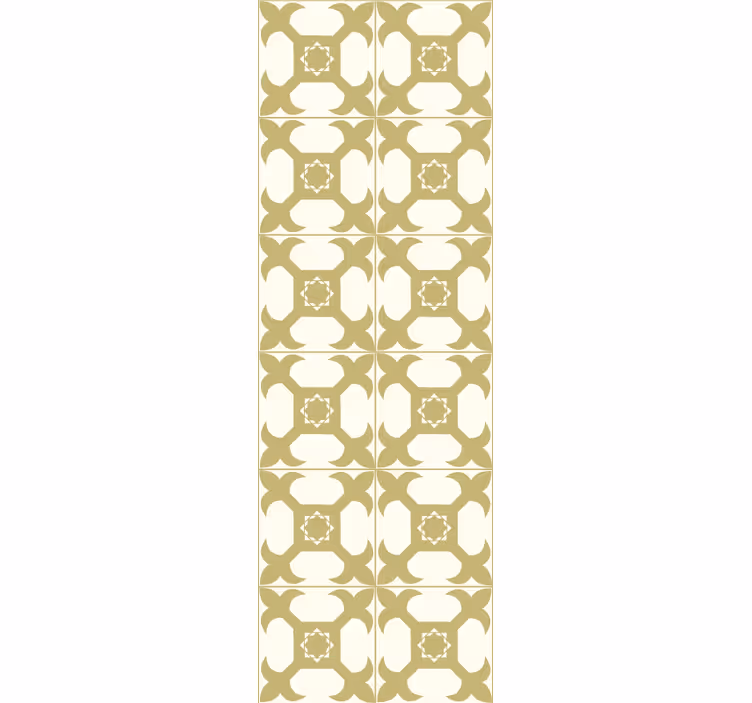 Light mustard yellow tile effect wallpaper - TenStickers