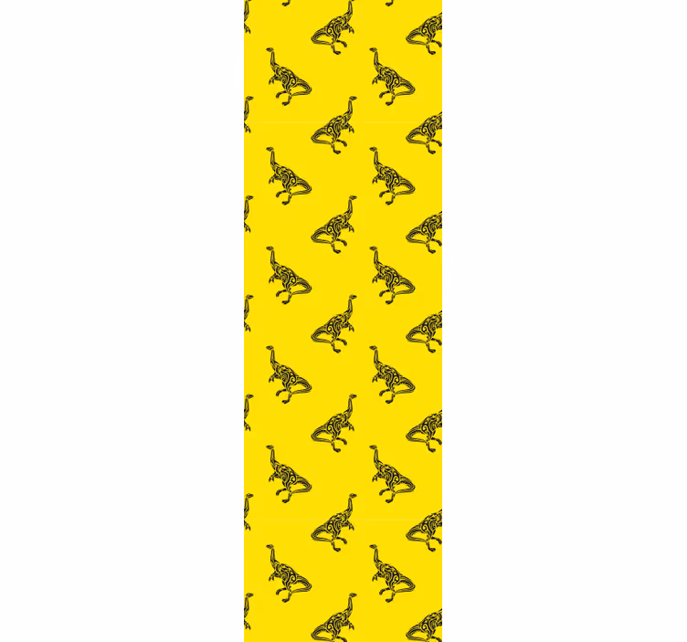 Yellow adventure dinosaurs wallpaper - TenStickers