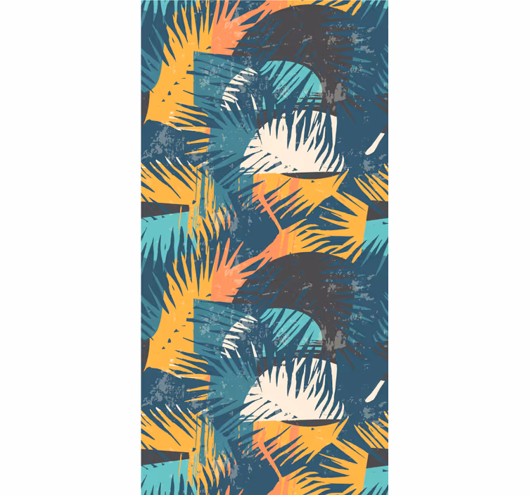 Abstract colorful palm trees jungle wallpaper - TenStickers