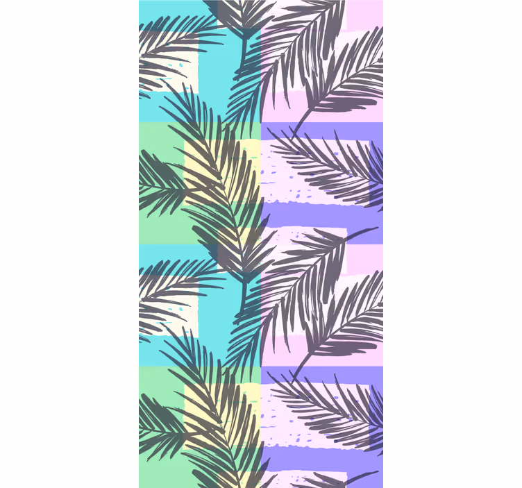 Abstract pastel palm trees jungle wallpaper - TenStickers