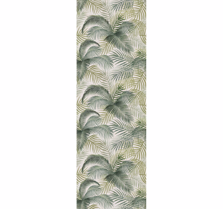 Soft exotic leaves jungle wallpaper - TenStickers