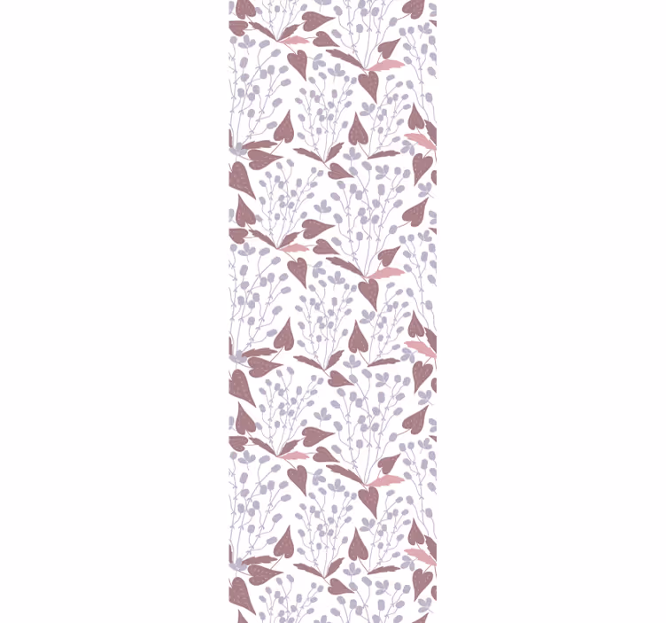 Delicate heart motif leaf wallpaper - TenStickers
