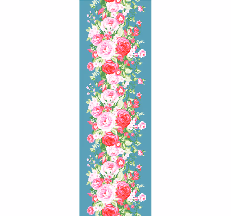 Floral blossom vertical lines flower wallpaper - TenStickers