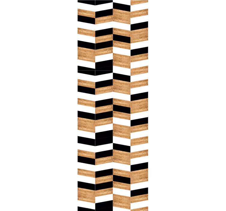Chevron Wood Design horizontal wallpaper - TenStickers