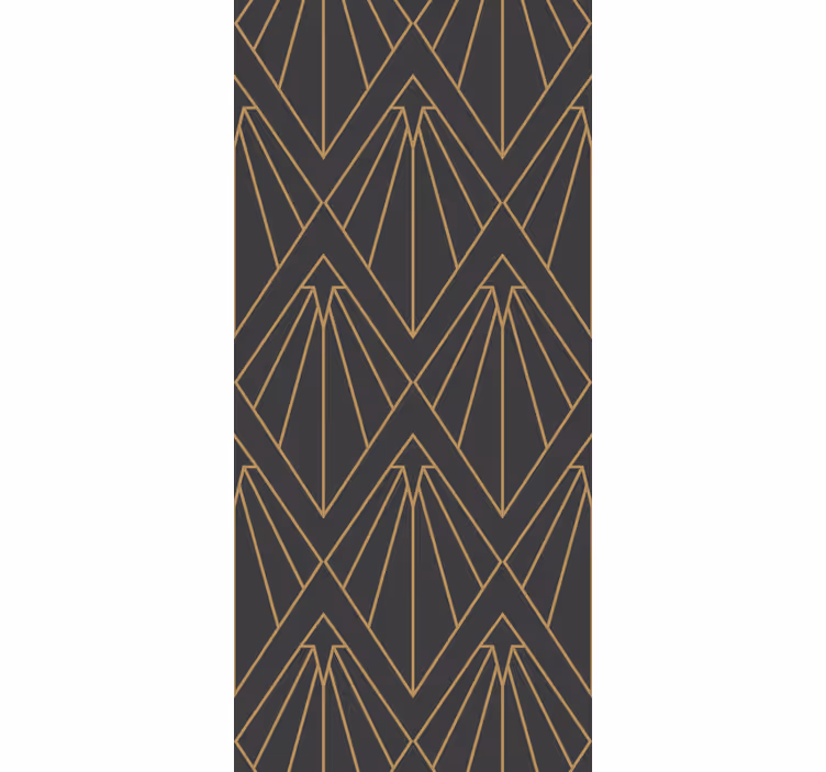 Déco gold fan geometric wallpaper - TenStickers