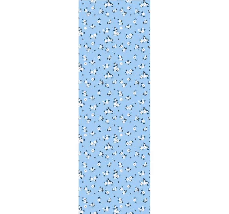 Blue Floral Background flower wallpaper - TenStickers
