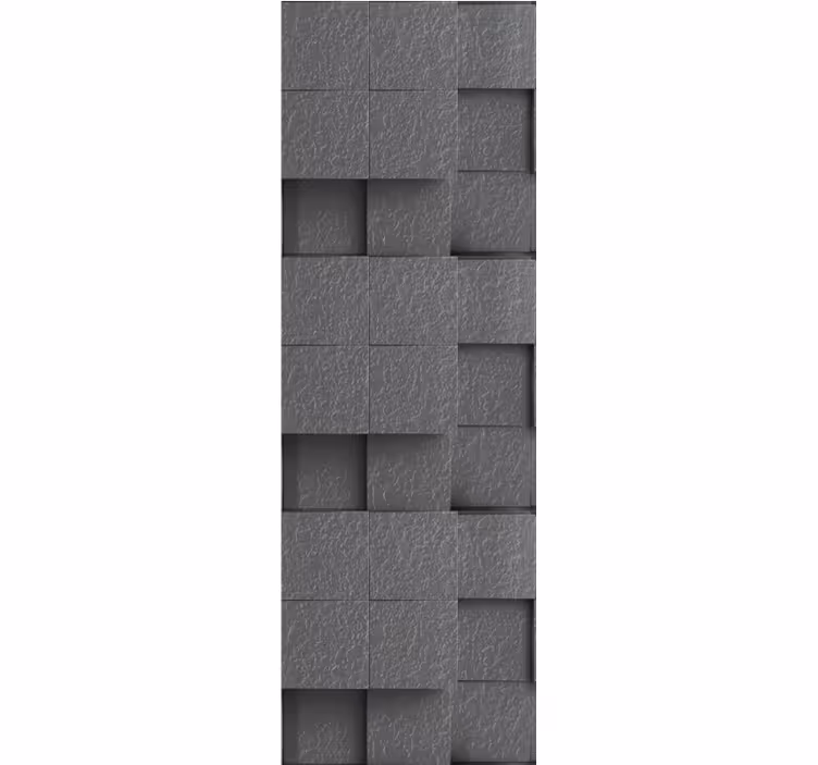 Textured wallpaper with 3d cube design - TenStickers