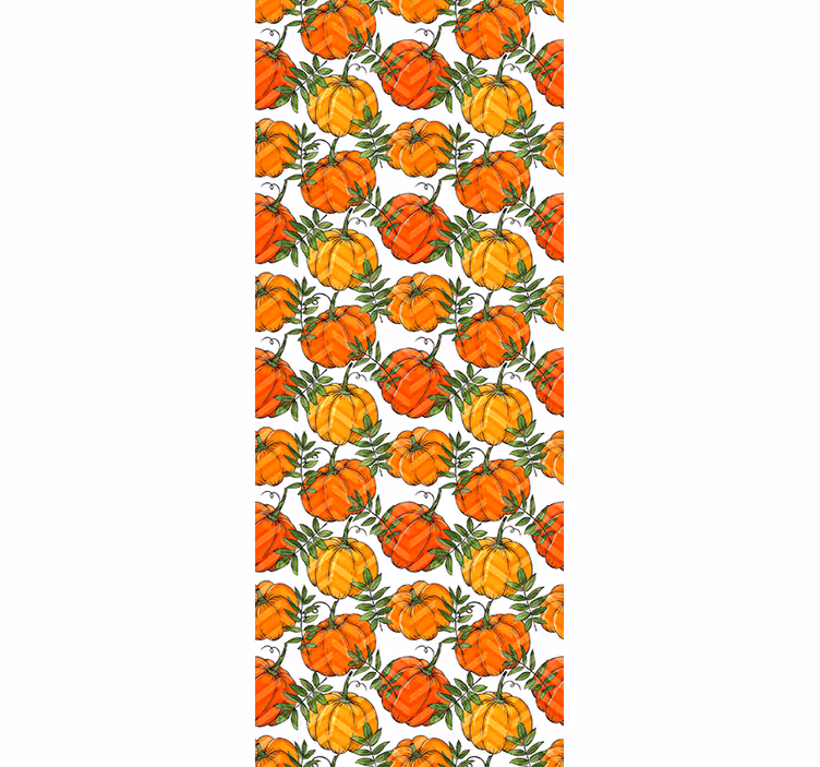 Pumpkin blooms halloween wallpaper - TenStickers