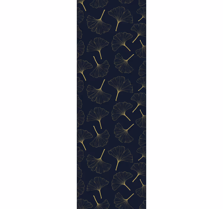Ginkgo leaf elegance living room wallpaper - TenStickers