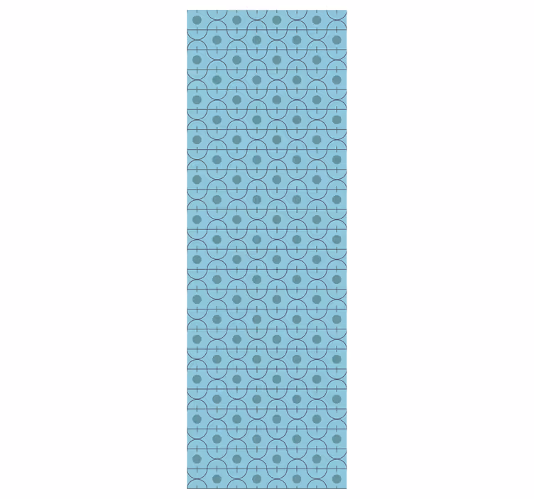 Blue wallpaper with geometric blue shapes - TenStickers