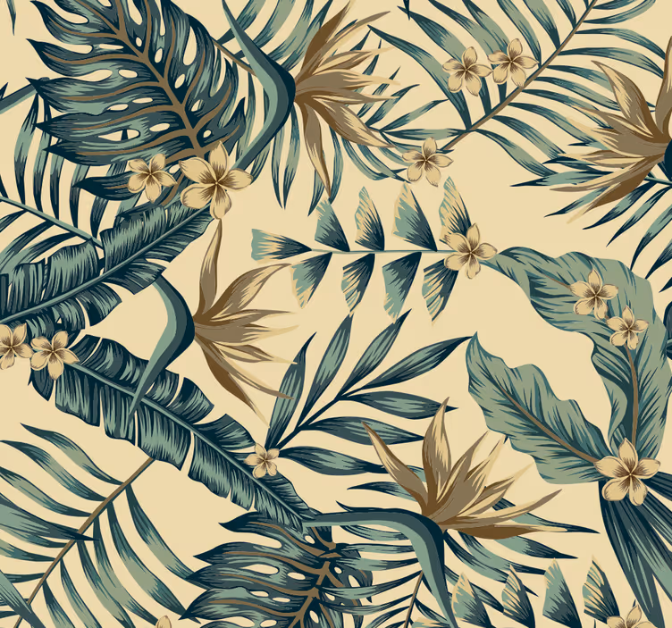 Tropical Botanical Scene nature wallpaper - TenStickers