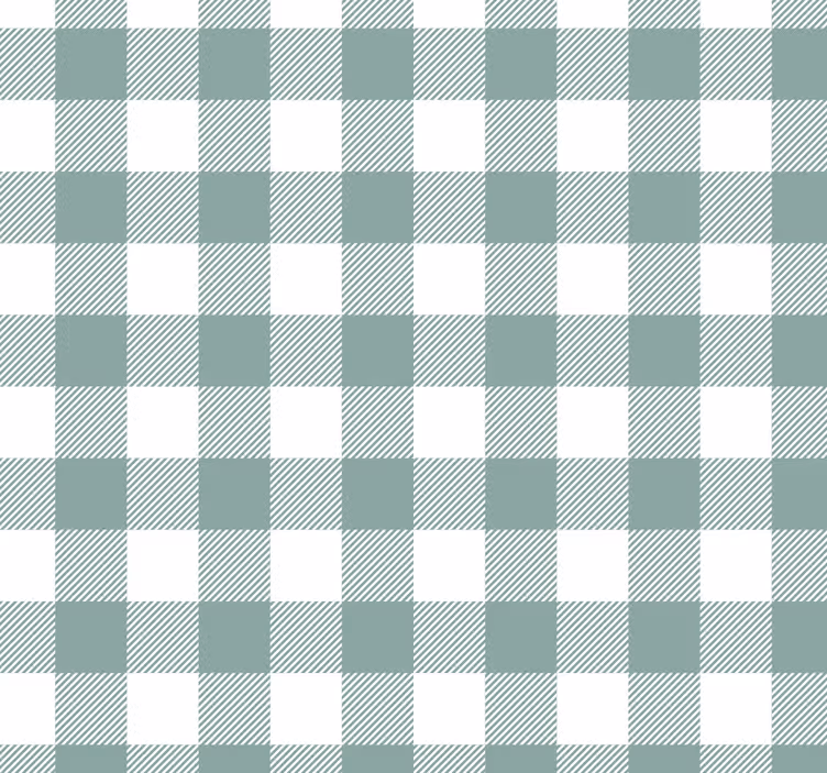 Green tartan kitchen wallpaper - TenStickers