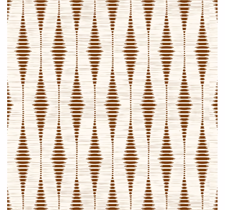 chocolate brown rabaul ikat shapes wallpaper - TenStickers