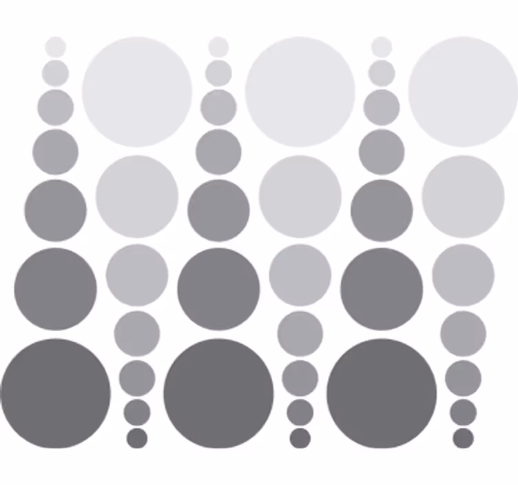Geometric wallpaper in shades of grey circles - TenStickers