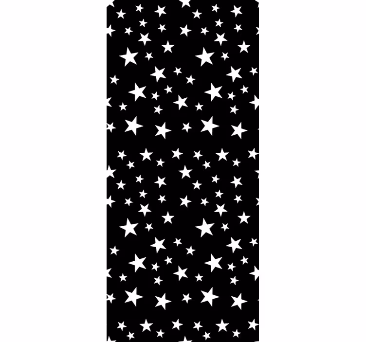 Star wallpaper in stylish black and white elegance - TenStickers