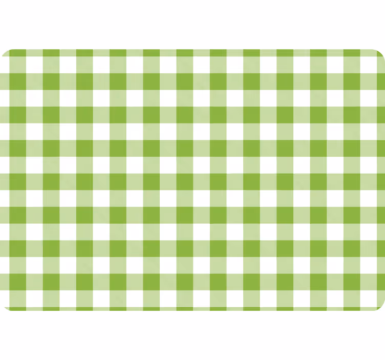 Geometric wallpaper in green checked plaid design - TenStickers
