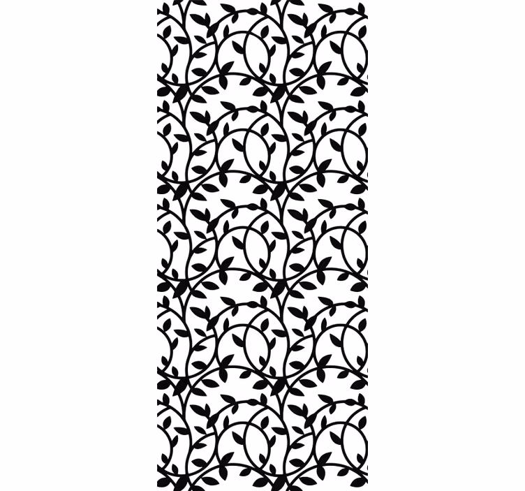 Living room wallpaper black and white branches - TenStickers