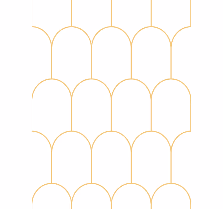 Living room wallpaper with elegant golden arches - TenStickers